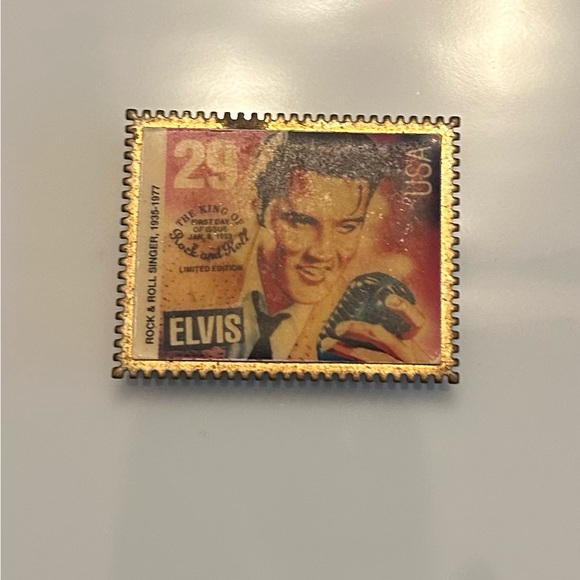 Other - Vintage 1993 Elvis Presley 29¢ Stamp Fridge Magnet USPS Commemorative Magnet